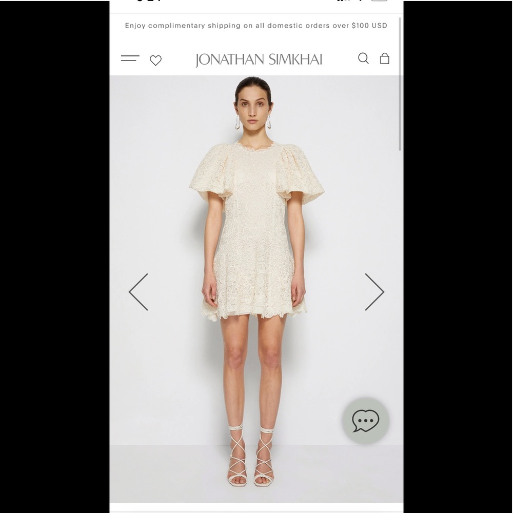 2022 spring Jonathan Simkhai GIGI LACE MINI Dress